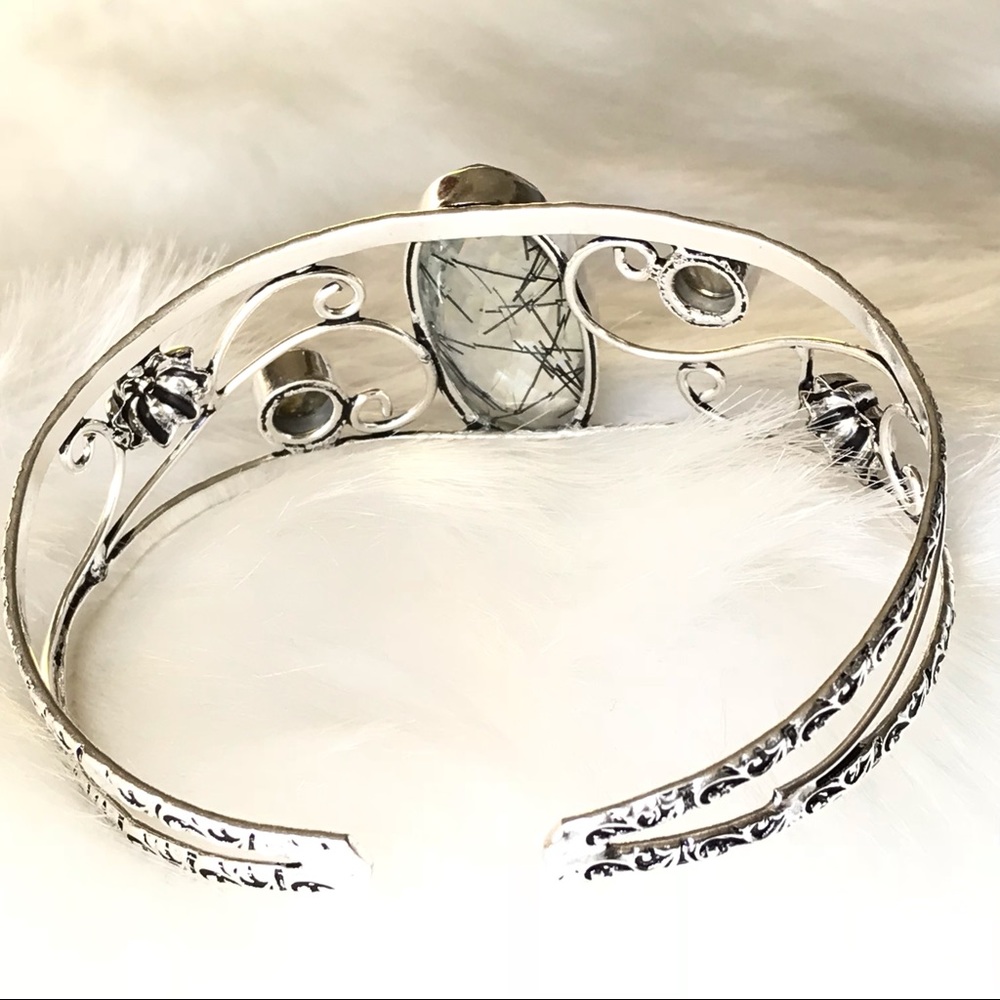 Gorgeous Lab. Created Black Rutile & Labradorite. - image 4